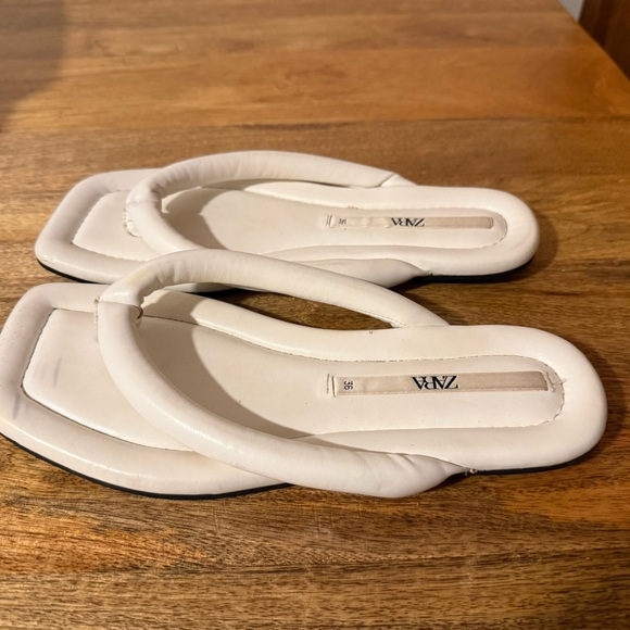 Zara Cream Women's Sandals - Picture 2 of 3